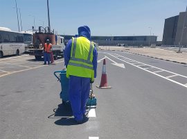 Qatar Airport, Road Lining Work